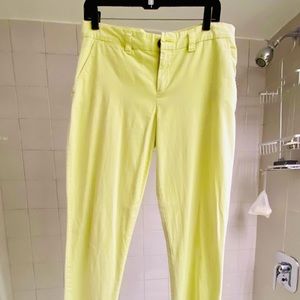 GAP Khaki Neon Yellow Straight Leg Cotton pants.